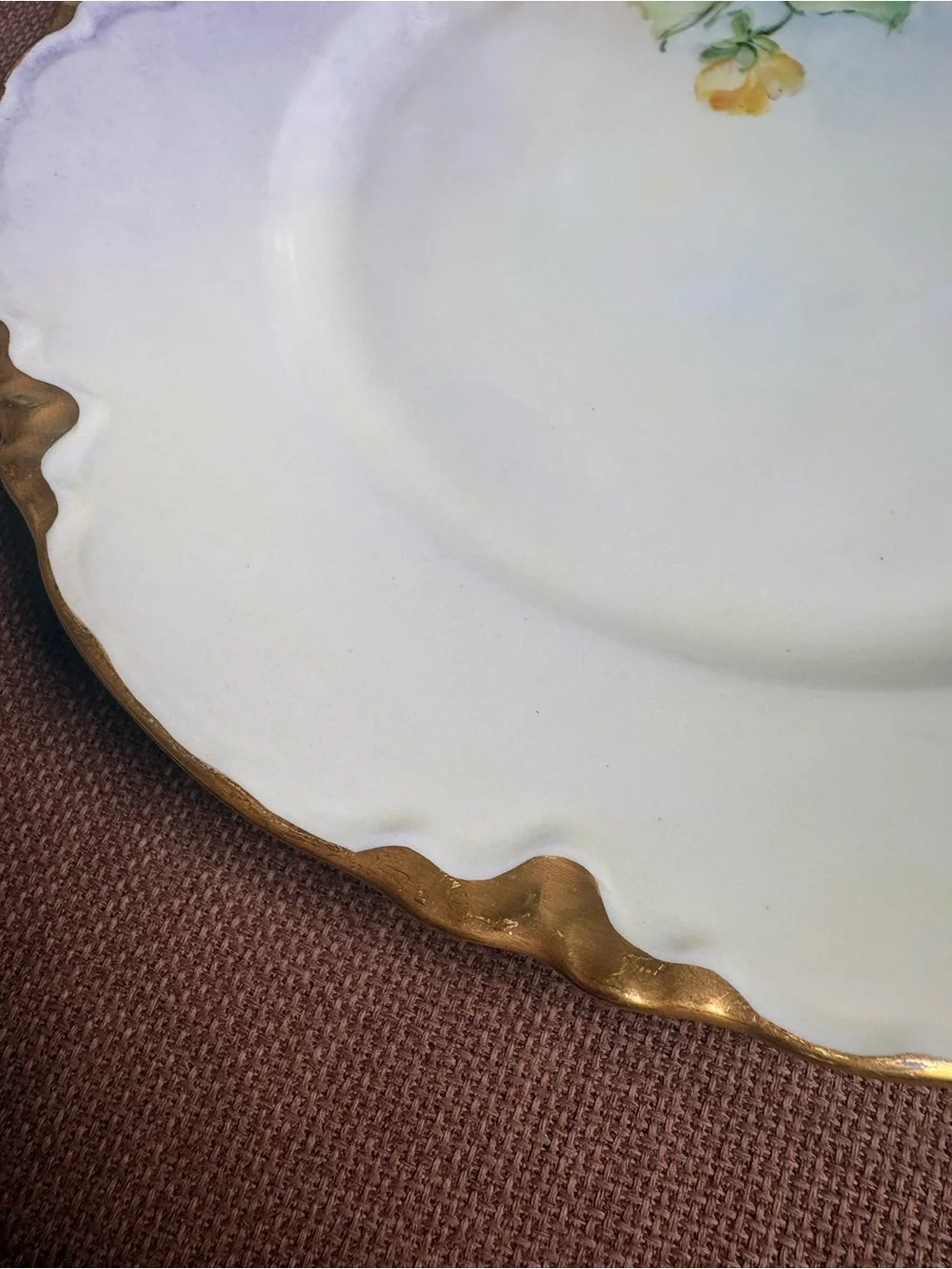 Antique Hutschenreuther Selb Bavaria Hand Painted Floral Plate Artist Signed